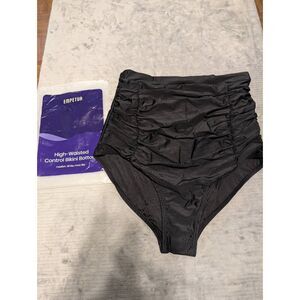 NWT Empetua Shapermint size XL Black High Waisted Control Bikini Bottom Shapewea